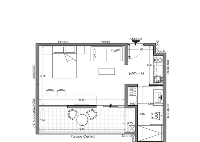 Plano de Depto. 004, Costa Celeste