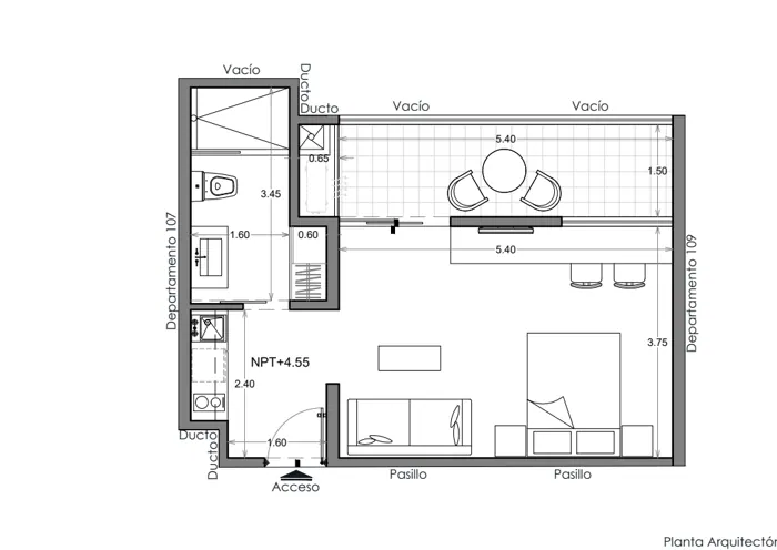 Plano de Depto. 108, Costa Celeste
