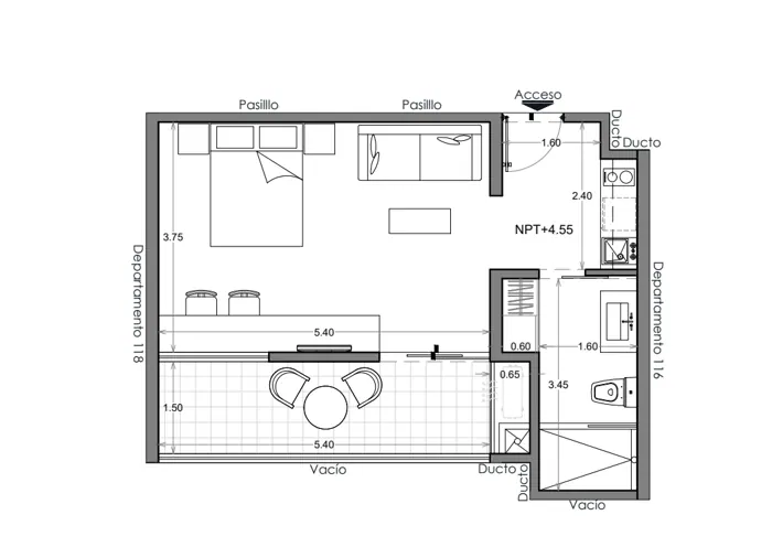 Plano de Depto. 117, Costa Celeste