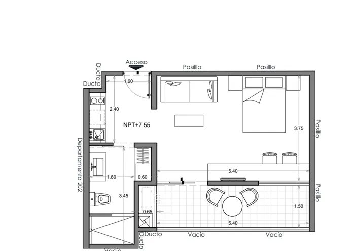 Plano de Depto. 201, Costa Celeste