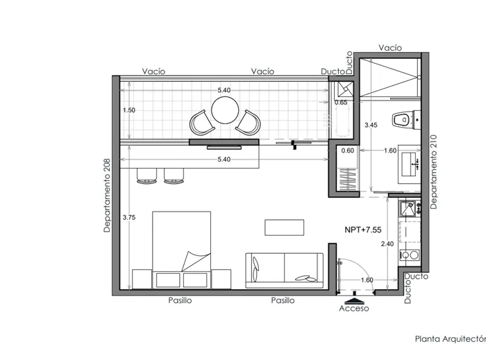 Plano de Depto. 209, Costa Celeste