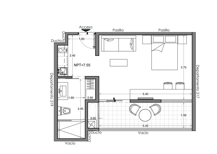 Plano de Depto. 218, Costa Celeste