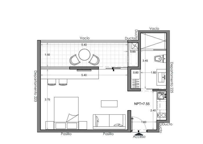 Plano de Depto. 224, Costa Celeste