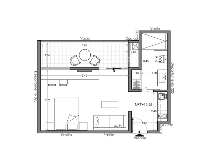 Plano de Depto. 324, Costa Celeste