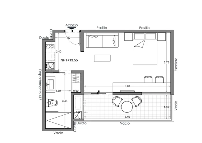 Plano de Depto. 416, Costa Celeste