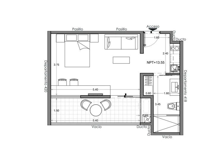 Plano de Depto. 419, Costa Celeste