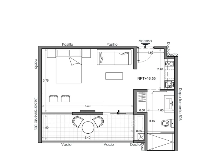 Plano de Depto. 504, Costa Celeste