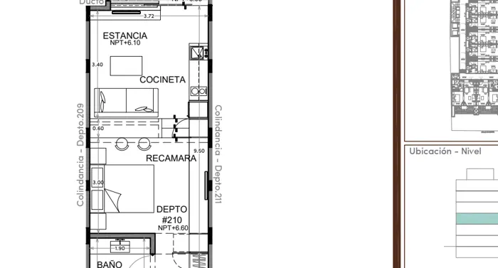 Plano de Depto. 210, Studio 34